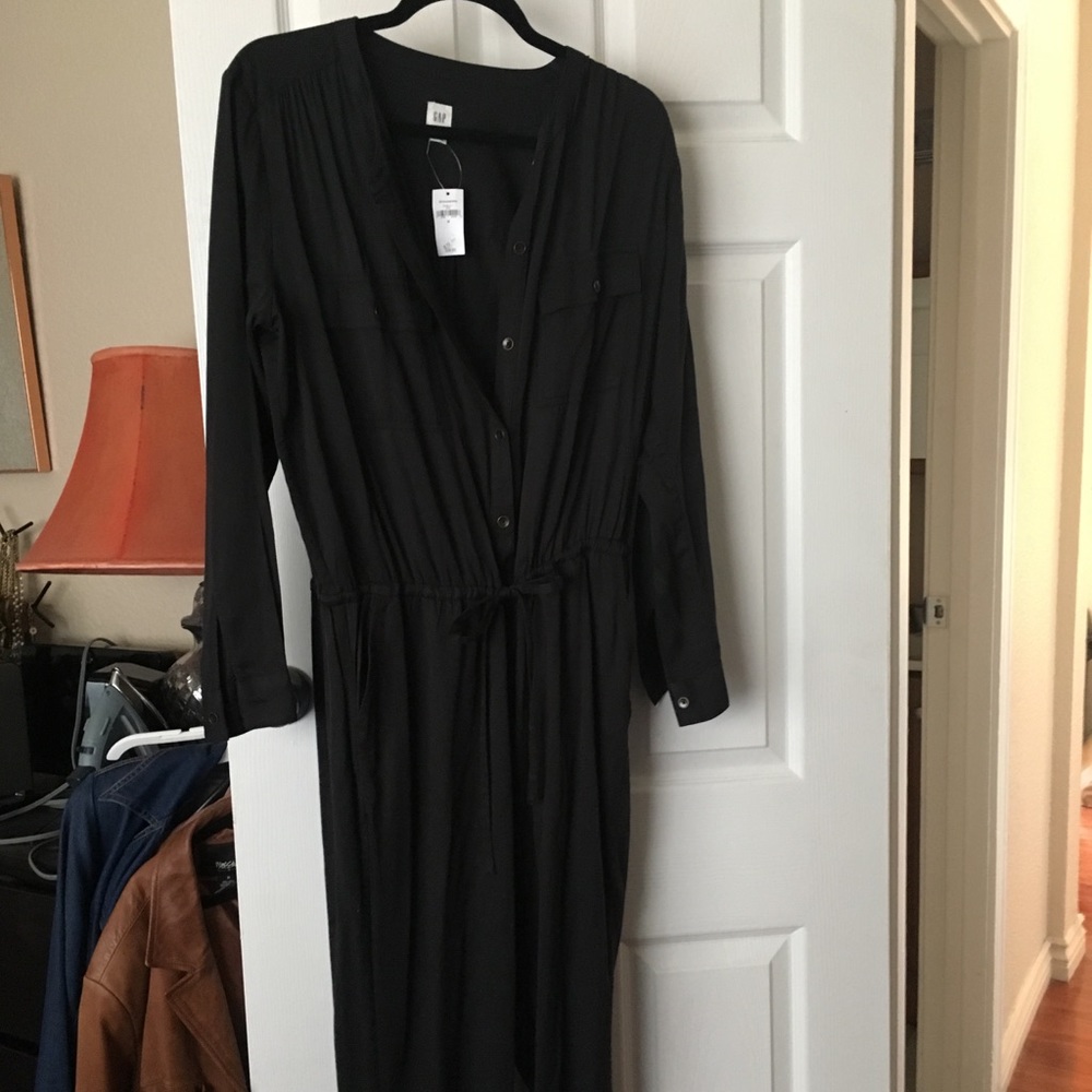 Navy Blue Long Sleeve Jumpsuit NWT